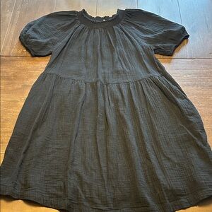 Universal Thread Black Cotton Short Sleeved Dress or Cover-Up